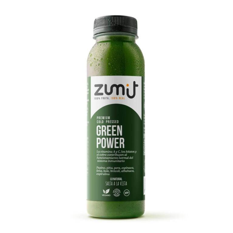 Zumo Cold Press Premium Green Power HPP de Zumit - caja de 8 unidades