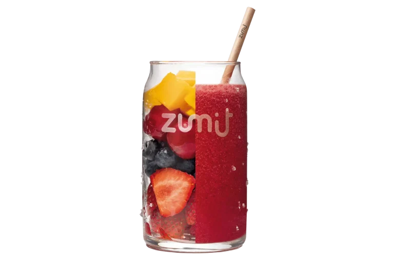 Smoothie Berries Paradise de Zumit- Caja de 20 unidades de fresa, arándano, mango y cereza