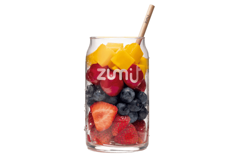 Smoothie Berries Paradise de Zumit- Caja de 20 unidades de fresa, arándano, mango y cereza