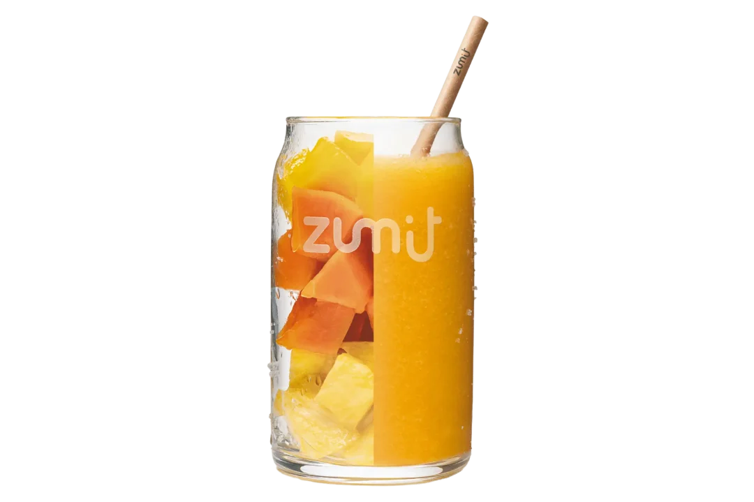 Smoothie Caribbean Passion de Zumit- Caja de 20 unidades de mango, papaya y piña