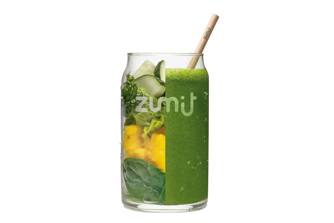 Smoothie Green Power de Zumit- Caja de 20 unidades de col rizada, piña, espinaca y pepino